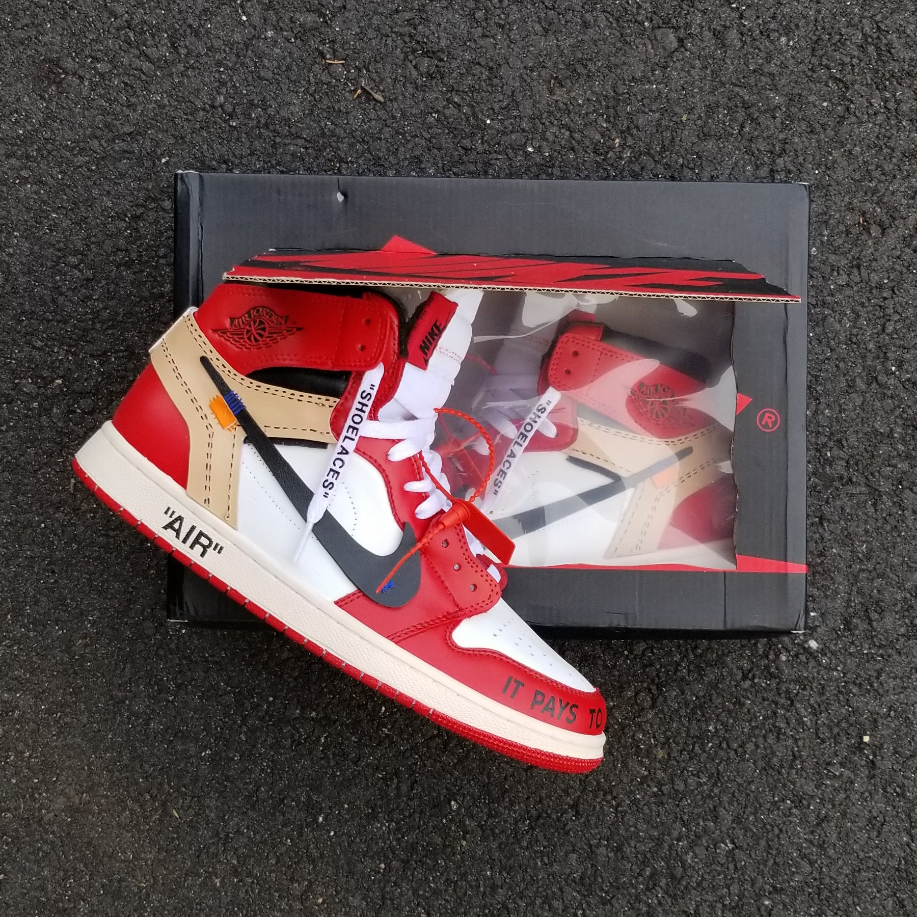 Custom Off-White LV Air Jordan 1 Review with the special box 