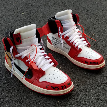 Off White Jordan 1 Custom Le Shoechainz