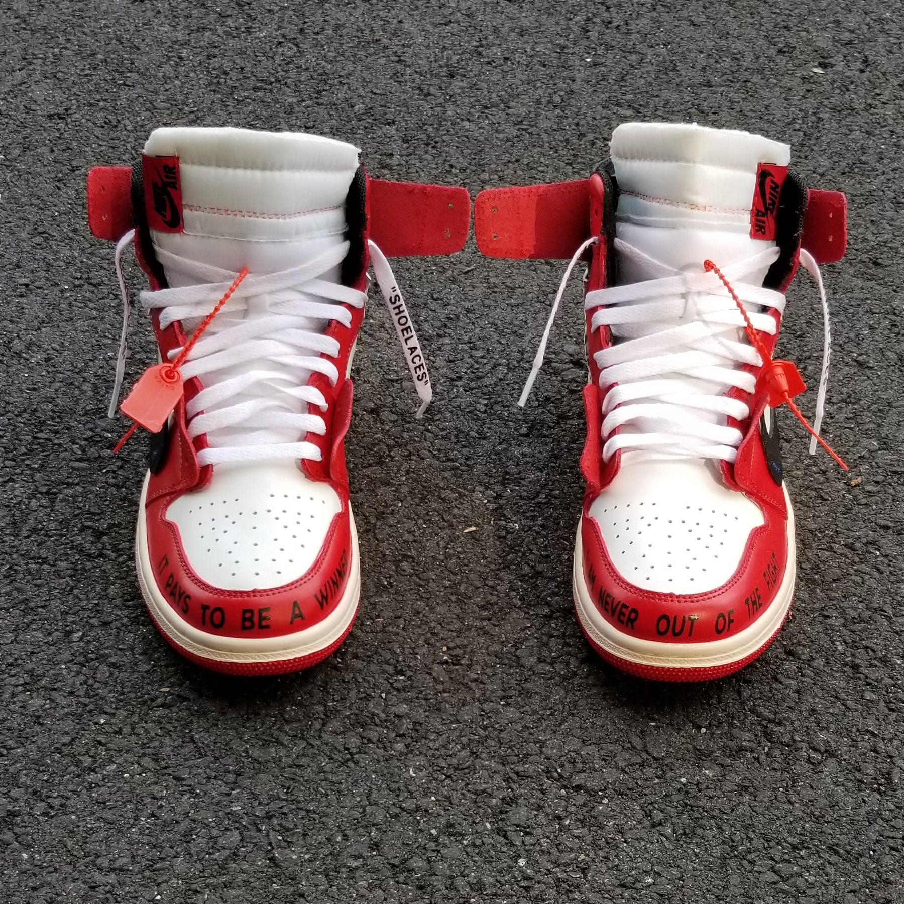 Custom made Off-louis for Oeeze Air Jordan 1 shoes size 8.5 for